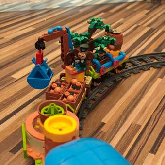 Конструктор РУБРИК Чебурашка Апельсиновый поезд 553 дет.: отзыв пользователя Детский Мир