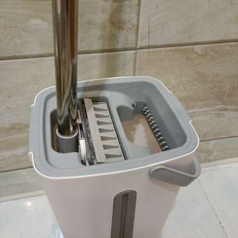 Набор для мытья полов Лайма швабра с отжимом и двухкамерным ведром: отзыв пользователя Детский Мир