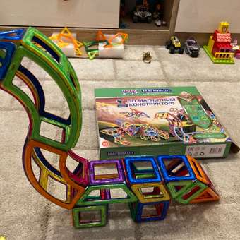 Конструктор МАГНИКОН Динозавры магнитный 65 дет.: отзыв пользователя Детский Мир