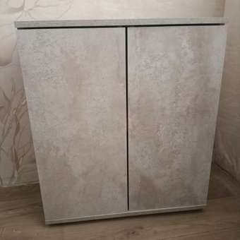 Комод шкаф LETTA City Lite 2х дверный Цвет Цемент светлый вельвет 700х734hх334: отзыв пользователя Детский Мир