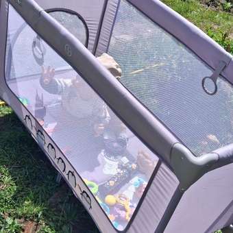 Манеж кровать Babyton Play Box серый: отзыв пользователя Детский Мир