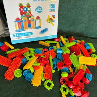 Конструктор BAZUMI игольчатый крупный для малышей мягкий 150 дет.: отзыв пользователя Детский Мир