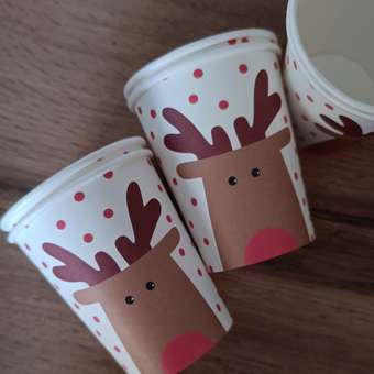 Новогодние стаканы FUTURINO Home Олени 6 шт.: отзыв пользователя Детский Мир