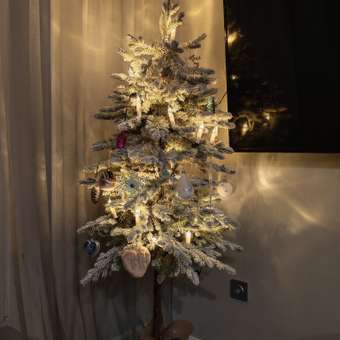 Ель Нарния Поезд Ёлок литая заснеженная на пеньке 160 см.: отзыв пользователя Детский Мир