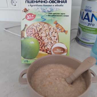 Каша Fleur Alpine безмолочная пшенично-овсяная с кусочками банана и яблок 175г с 10 мес: отзыв пользователя ДетМир