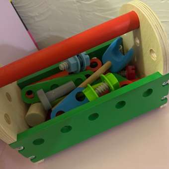 Конструктор Alatoys Ящик инструментов деревянный 19 дет.: отзыв пользователя Детский Мир