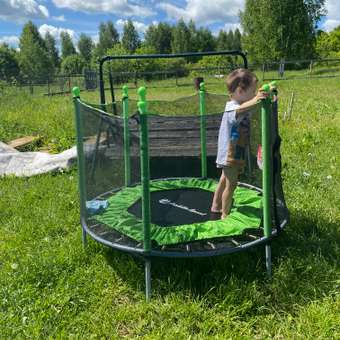 Батут каркасный с защитной сеткой Perfetto Sport BOUNCE 5ft диаметр 1,4 м зелёный: отзыв пользователя Детский Мир