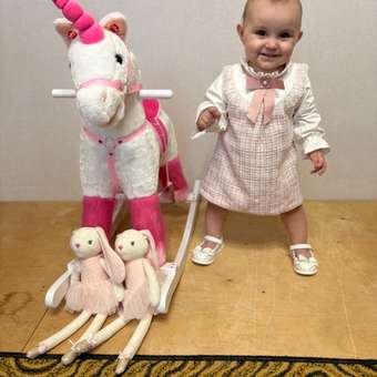 Качалка BabyGo Единорог лошадка белый: отзыв пользователя Детский Мир