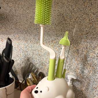 Ершик силиконовый Floopsi для бутылочек и сосок 3 шт Сушилка для ершиков: отзыв пользователя Детский Мир