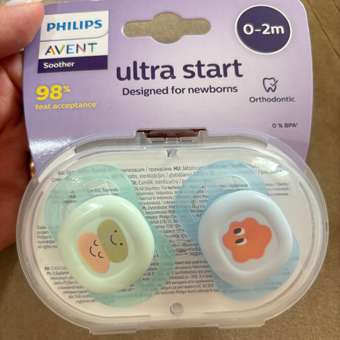 Пустышка Philips Avent силикон ортодонтическая от 0 мес. 2 шт.: отзыв пользователя Детский Мир