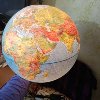 Глобус Globen физический политический детский для школы с подсветкой рельефный диаметр 32 см: отзыв пользователя Детский Мир