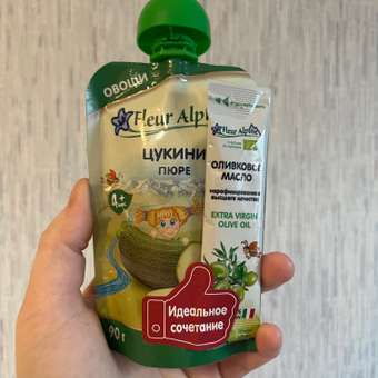 Пюре Fleur Alpine Цукини с 4 мес 90 г: отзыв пользователя Детский Мир