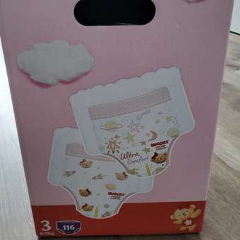 Трусики Huggies Ultra Comfort для девочек 3 (6-11 кг) 116 шт.: отзыв пользователя Детский Мир