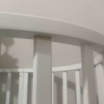 Детская кроватка Азбука Кроваток овальная, без маятника (белый): отзыв пользователя Детский Мир