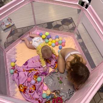 Манеж MomKid Розовый розовый: отзыв пользователя Детский Мир