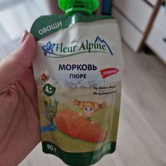 Пюре Fleur Alpine Морковь с 4 мес 90 г: отзыв пользователя Детский Мир