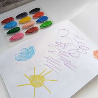 Восковые мелки Brauberg 12 шт.: отзыв пользователя Детский Мир