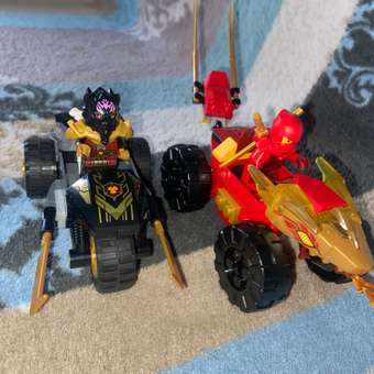 Конструктор LEGO NINJAGO Kai and Rass Car Bike Battle 103 дет.: отзыв пользователя Детский Мир