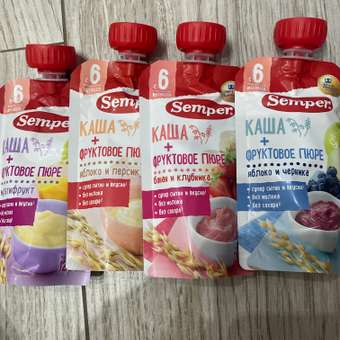 Набор пюре Semper из 4 вкусов 120г*4шт с 6 месяцев: отзыв пользователя Детский Мир