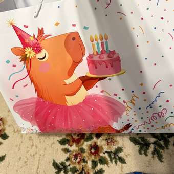 Пакет подарочный ND PLAY Капибара 40*30см: отзыв пользователя Детский Мир