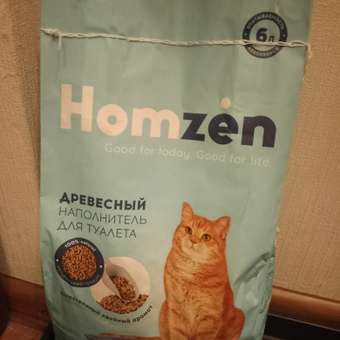 Наполнитель для кошачьего туалета Homzen древесный 6л: отзыв пользователя. Зоомагазин Зоозавр