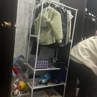 Вешалка с полками HomDoctor напольная: отзыв пользователя Детский Мир