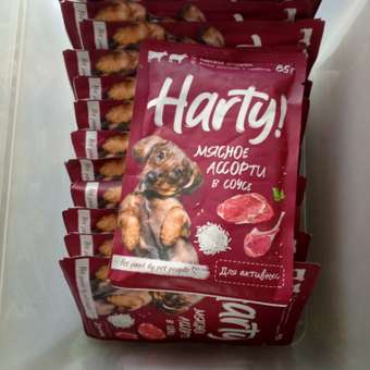 Корм для собак Harty 85г кусочки мясное ассорти в желе: отзыв пользователя. Зоомагазин Зоозавр