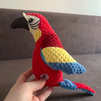 Игрушка для собак Barbaks Ара Роман пищит шуршит с канатиком 30см: отзыв пользователя. Зоомагазин Зоозавр