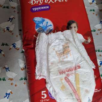 Трусики Huggies Dry eXpert 5 (12-17 кг) 48 шт.: отзыв пользователя ДетМир