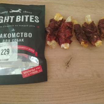 Лакомство для собак LIGHT BITES 90г Кроличье ухо с уткой: отзыв пользователя. Зоомагазин Зоозавр