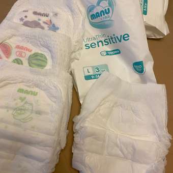 Трусики MANU Sensitive L (9-14) 3 шт.: отзыв пользователя Детский Мир