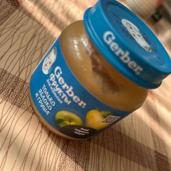Пюре Gerber Яблоко-груша с 5 мес 125 г: отзыв пользователя ДетМир