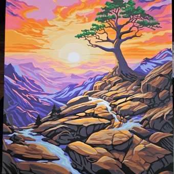 Картина по номерам Art sensation Закат в горах в ассортименте: отзыв пользователя Детский Мир