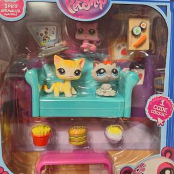 Игровой набор Littlest Pet Shop Обед с друзьями три котика: отзыв пользователя Детский Мир