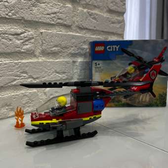 Конструктор LEGO City Пожарно-спасательный вертолет 85 дет.: отзыв пользователя Детский Мир