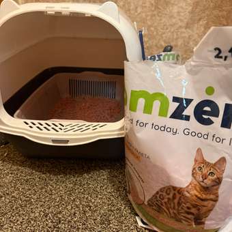 Наполнитель для кошачьего туалета Homzen комкующийся растительный с персиком 2.1кг: отзыв пользователя. Зоомагазин Зоозавр