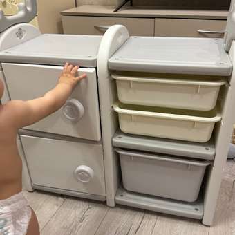 Шкаф Babyton Олененок (белый, серый): отзыв пользователя Детский Мир