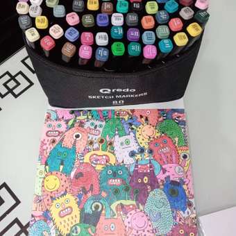 Скетчмаркеры Qredo двусторонние 80 шт.: отзыв пользователя Детский Мир