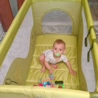Манеж кровать Babyton Play Box зеленый: отзыв пользователя Детский Мир