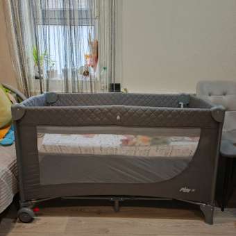 Манеж кровать MOWbaby Play plus, grey: отзыв пользователя Детский Мир