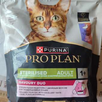 Корм сухой для кошек PRO PLAN SAVOURY DUO 400г с уткой и печенью для стерилизованных: отзыв пользователя. Зоомагазин Зоозавр