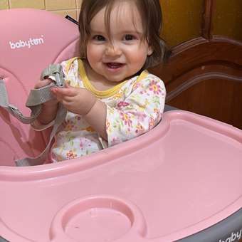 Стульчик для кормления Babyton Bueno Grey розовый: отзыв пользователя Детский Мир