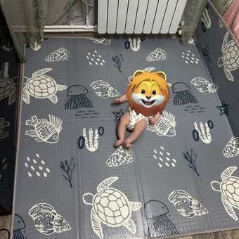 Детский коврик MIKMEL складной развивающий двусторонний 180х200 см: отзыв пользователя Детский Мир