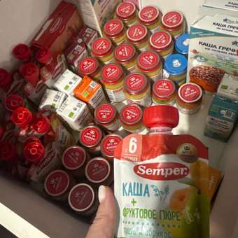 Пюре Semper Каша-груша-чернослив с 6 мес 120 г: отзыв пользователя Детский Мир