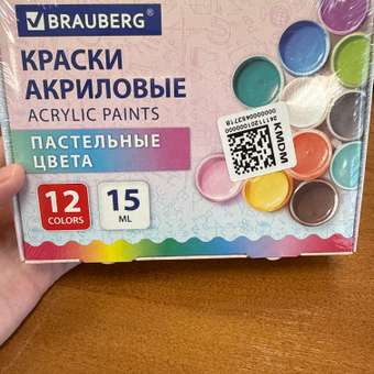 Краски акриловые Brauberg 12 цв.: отзыв пользователя Детский Мир