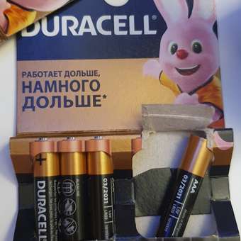 Батарейки Duracell Basic ААA/LR03 6шт: отзыв пользователя ДетМир