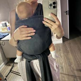 Слинг-шарф Mums Era трикотажный Антрацит меланж: отзыв пользователя Детский Мир