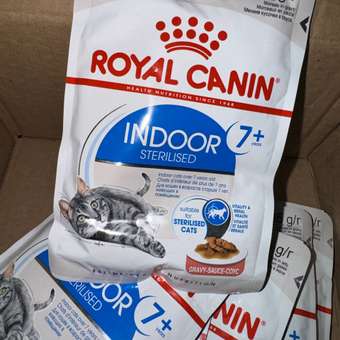 Корм для кошек ROYAL CANIN Indoor 85г для пожилых стерилизованных кошек 7+ соус пауч: отзыв пользователя. Зоомагазин Зоозавр