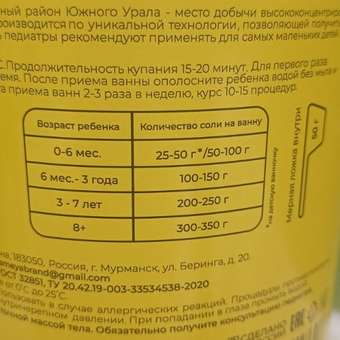 Соль для ванн Cosmeya: отзыв пользователя Детский Мир