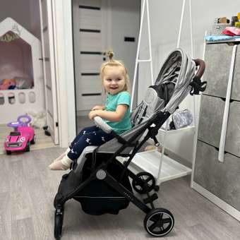 Коляска прогулочная JOVOLA SKYLINE светло - серый серый: отзыв пользователя Детский Мир